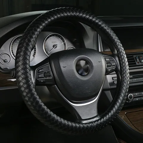 All-Season Universal Car Faux Leather Steering Wheel Cover