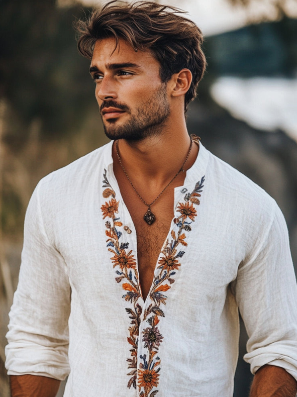 Mens Versatile Trendy Casual Shirt