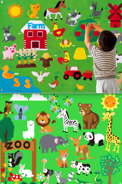 Felt Learning Board Early Education Board Educational Early Learning Board