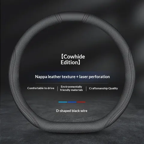 Patrol Leather Steering Wheel Cover for Four Seasons