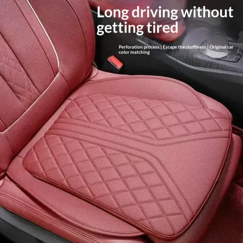 Car Headrest Nappa Leather Car Pillow Driving Seat Memory