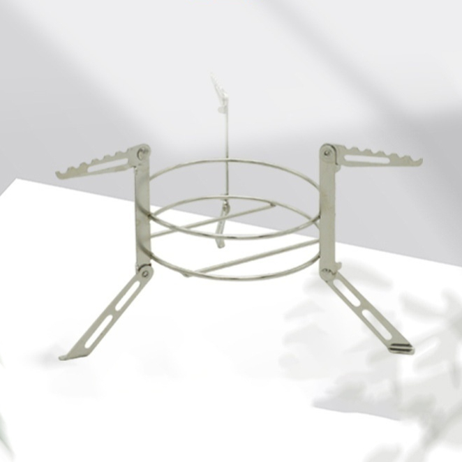 Convenient Tripod-Stand Camping Round Stainless Steel Alcohol Stove