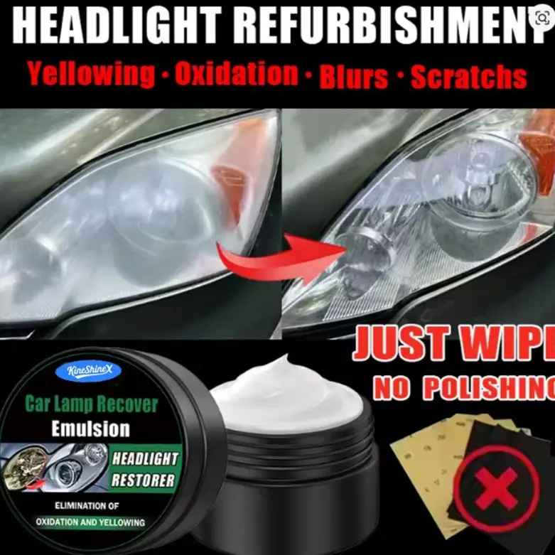 Headlight Scratch Removal Repair And Cleaning Paste