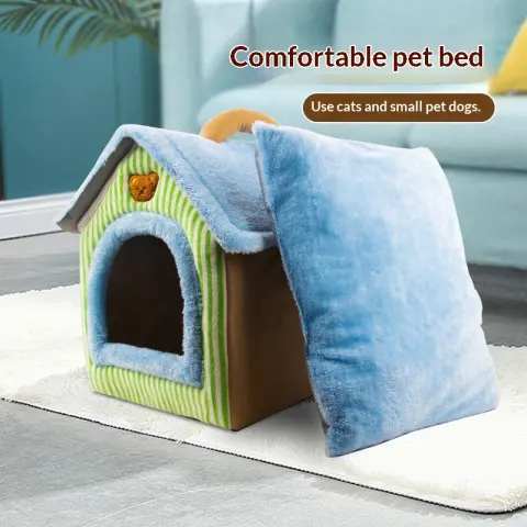 Thickened Detachable and Washable Semi Enclosed Cat Bed