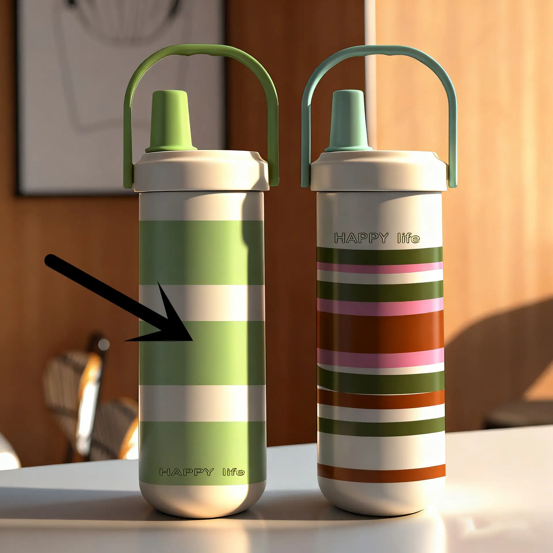 Large-capacity Stainless Steel Water Bottle With A Handle