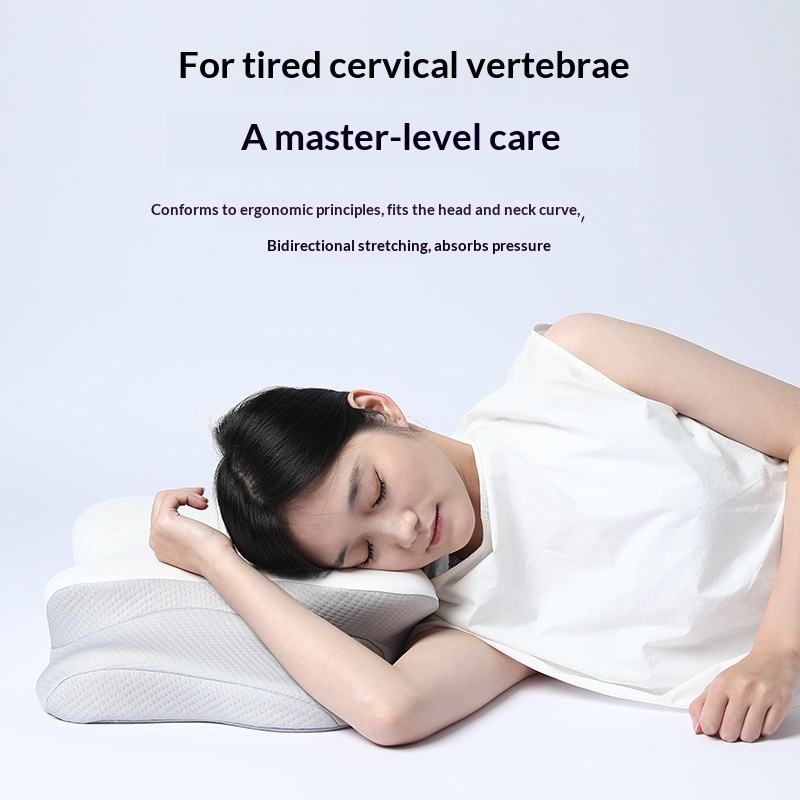 Slow-Rebound Memory Foam Pillow Side-Sleeping Cervical Support Sleep Aid Pillow Inner Core