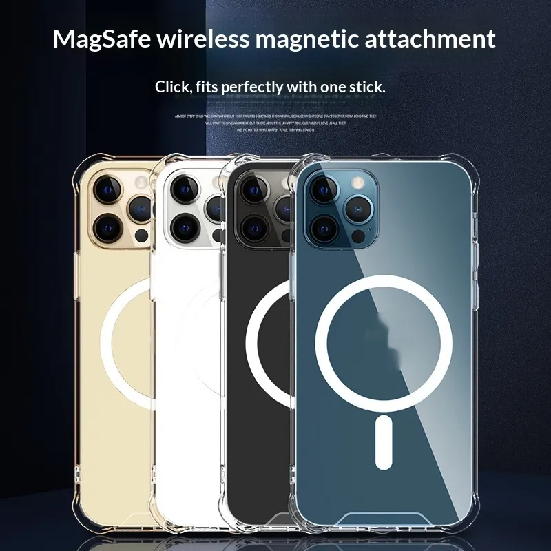 Transparent Wireless-Charging Shockproof Protective Case
