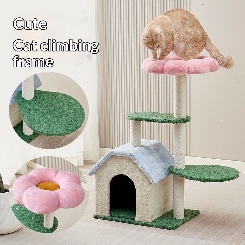 Cat Tree With 12mm-thick Panels Sturdy Cat Bed