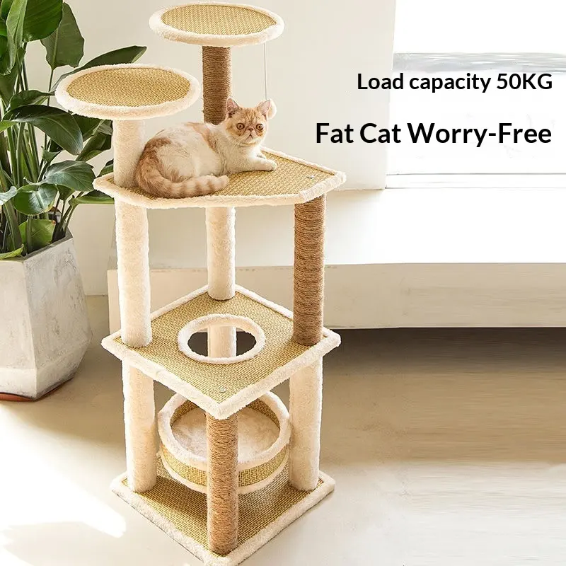 Integrated Cat Bed And Tree Climbing Frame
