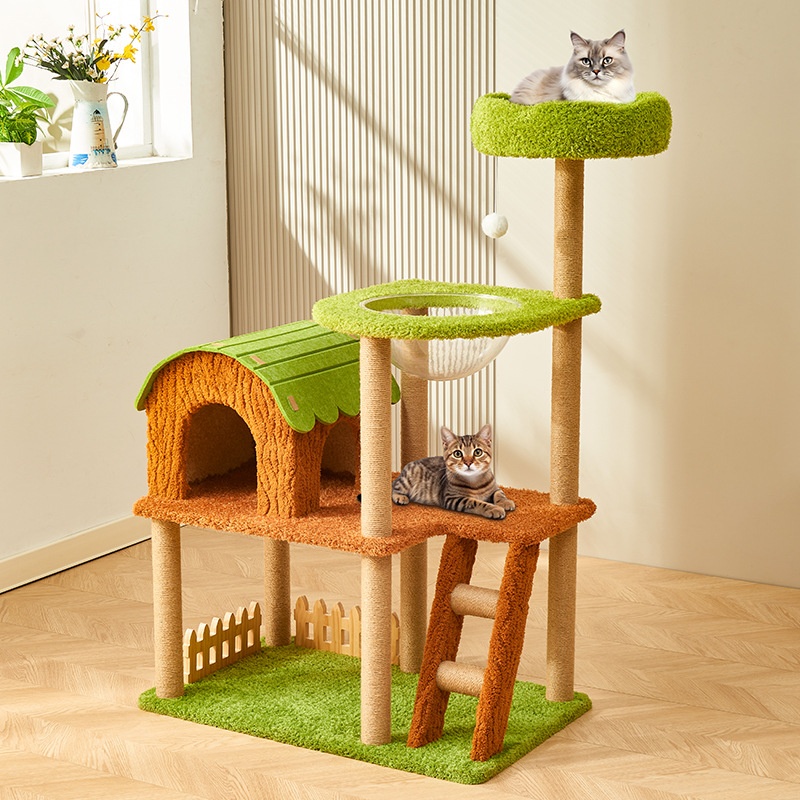 Four Season All In One Cat Tree With Built In Cat Bed