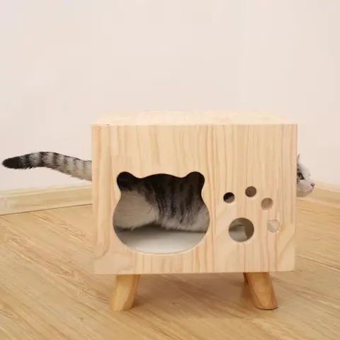 Cat Bed Cat Play Square Stool Creative Nightstand