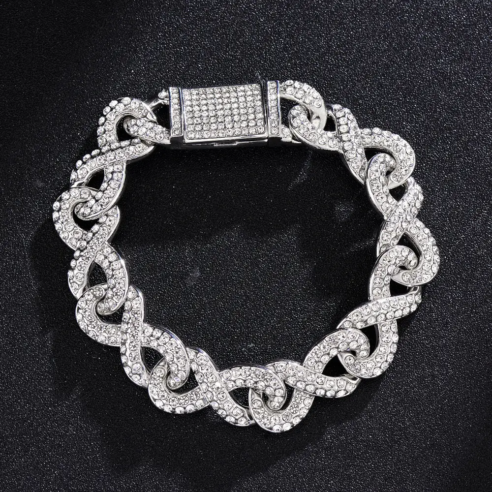 8-shaped Cuban Chain, Hip-hop Rap, Hip-hop Street Fashion Accessories