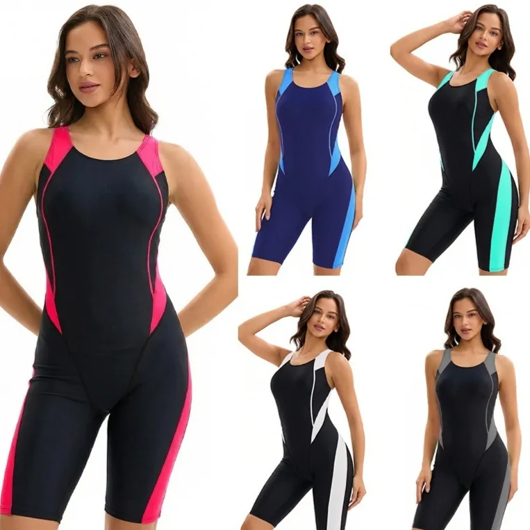 Color Matching One-piece Swimsuit