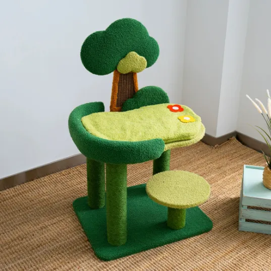 Cartoon-style Large Bed Cat Tree And Climbing