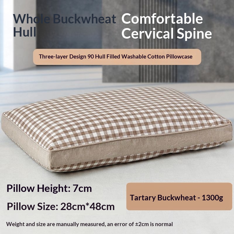 Cotton Buckwheat Pillow Cervical Support Pillow Insert