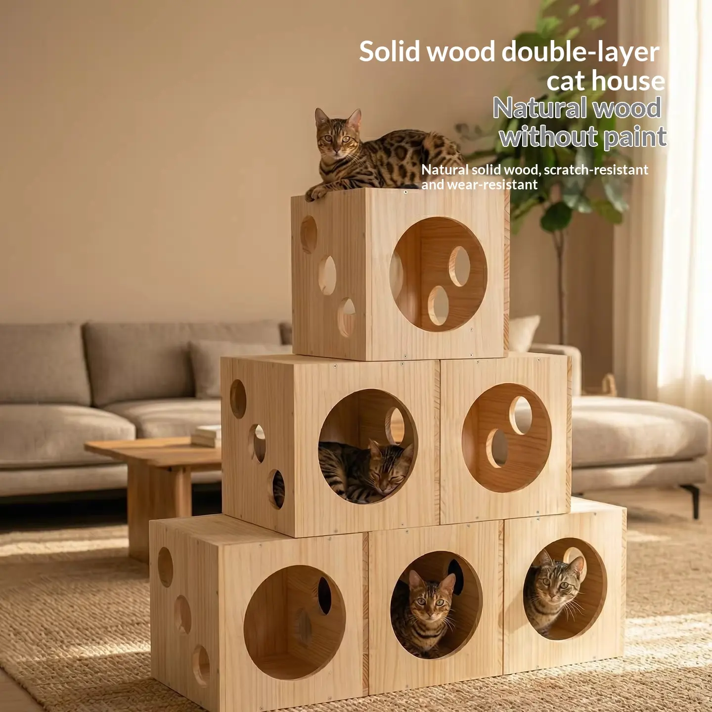 Four-season Cat House Hiding Sleeping Nest Cage