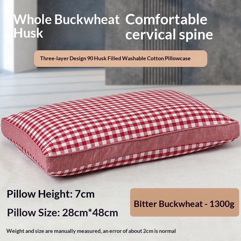Cotton Buckwheat Pillow Cervical Support Pillow Insert