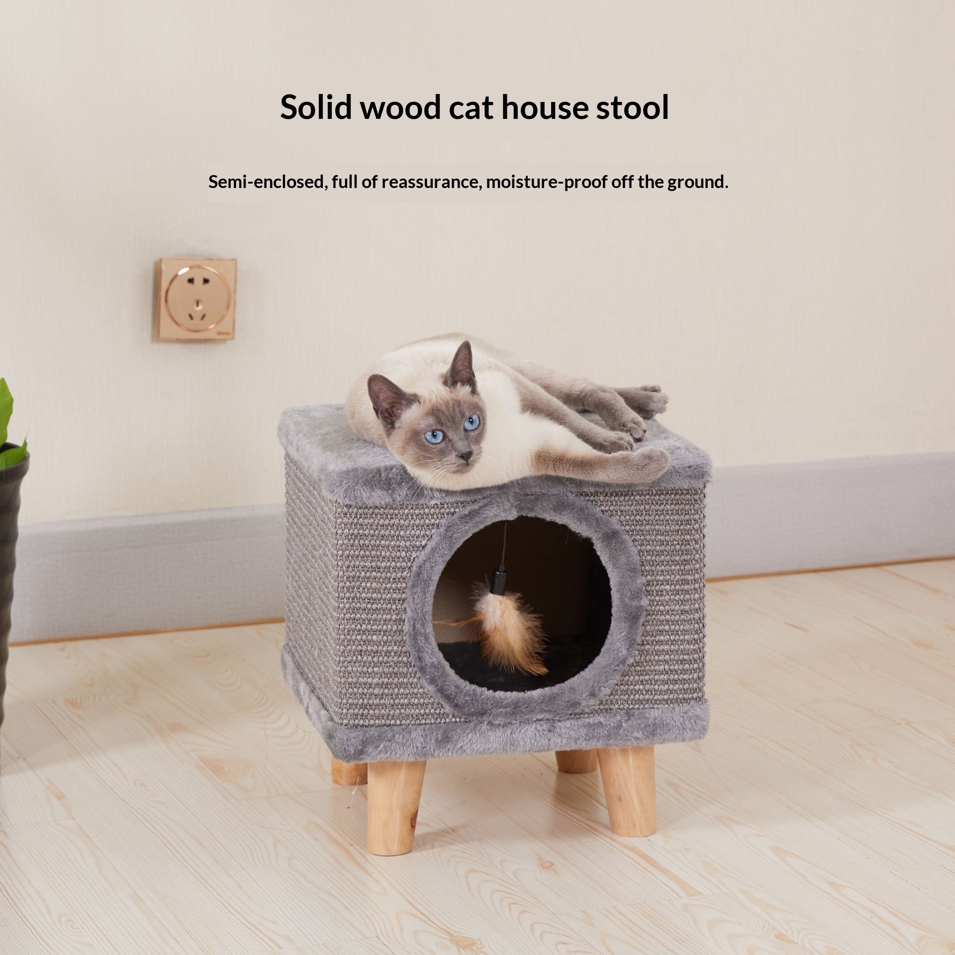 Wholesale Sisal Scratch-resistant Plush Cat Bed For Humans And Pets