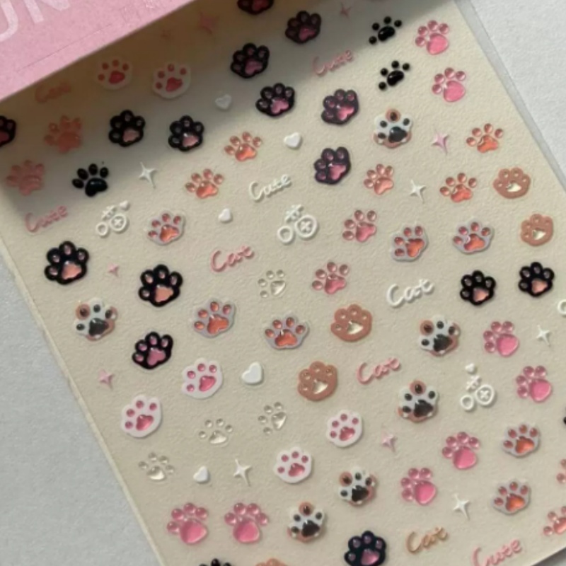 3D Cat Claw Jelly Nail Stickers