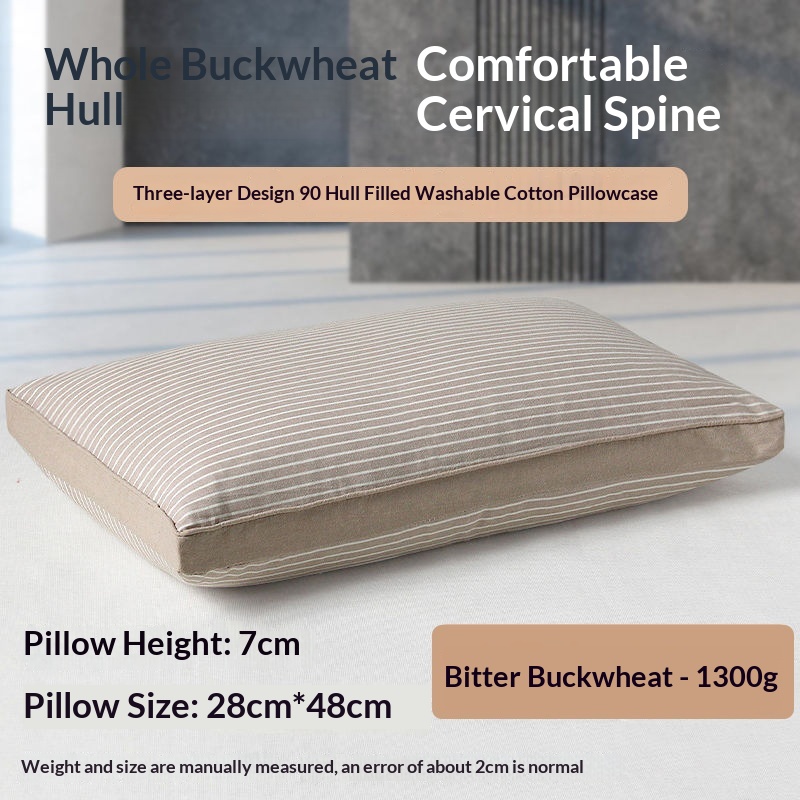 Cotton Buckwheat Pillow Cervical Support Pillow Insert