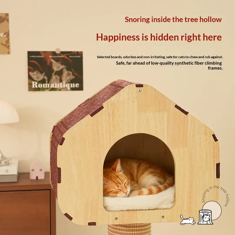 Miao Xianer Wooden Multi-Functional Multi-Layer Cat Tree