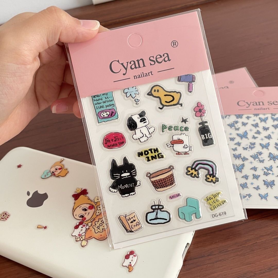 สติกเกอร์โทรศัพท์การ์ตูน DIY