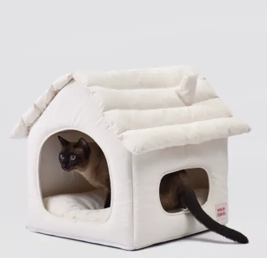 Winter Warmth Thickened Closed Cat Bed All-Season Universal Detachable And Washable Cozy Tent