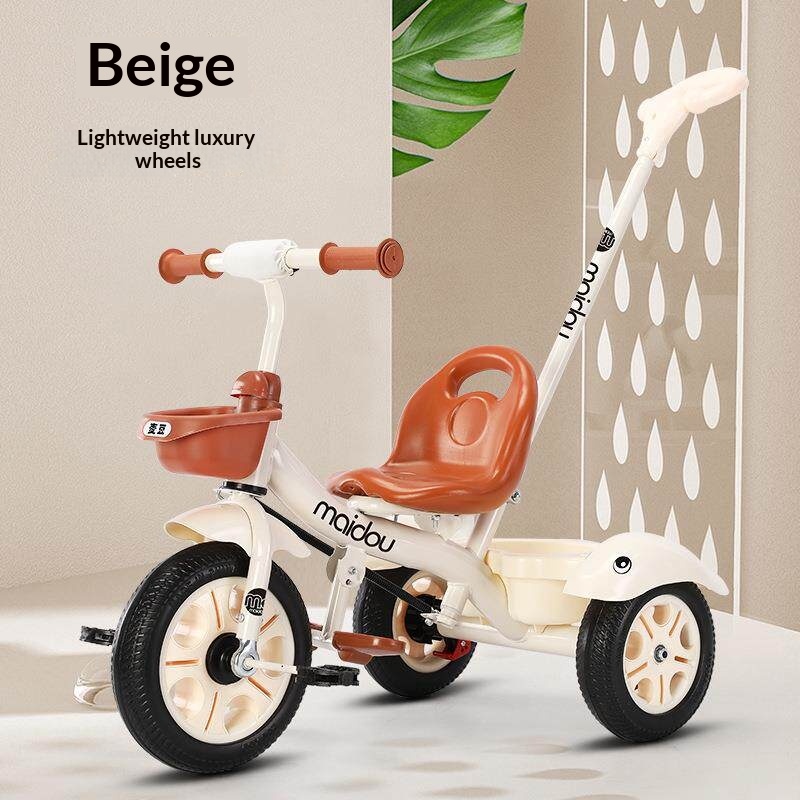 Poussette à pédale pliable pour bébé tricycle pour enfants – Image 2