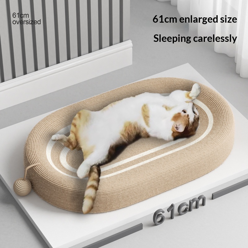 Sisal Cat Scratcher No Shedding Durable Sisal Rope Cat Bed