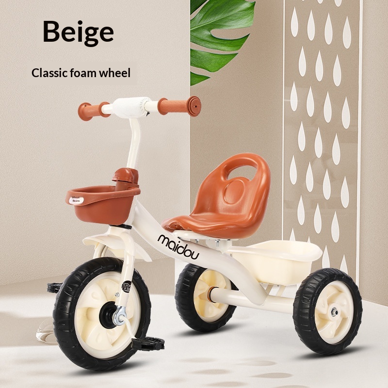 Poussette à pédale pliable pour bébé tricycle pour enfants
