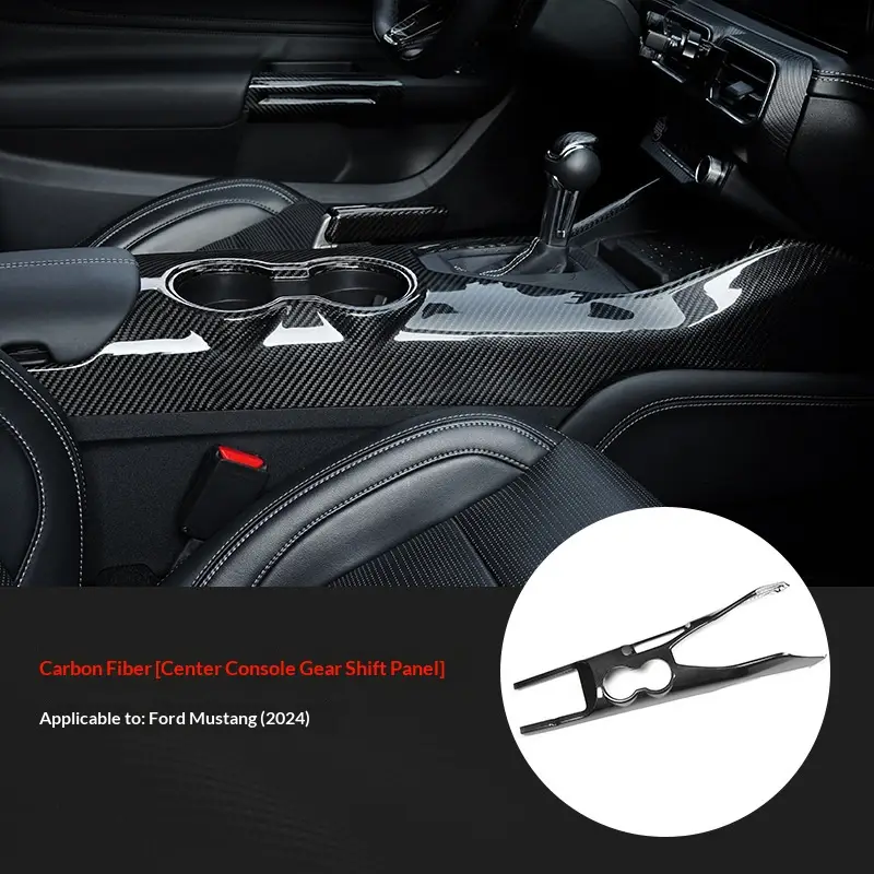 Carbon Fiber Interior Center Console GearShift Panel Trim Decal