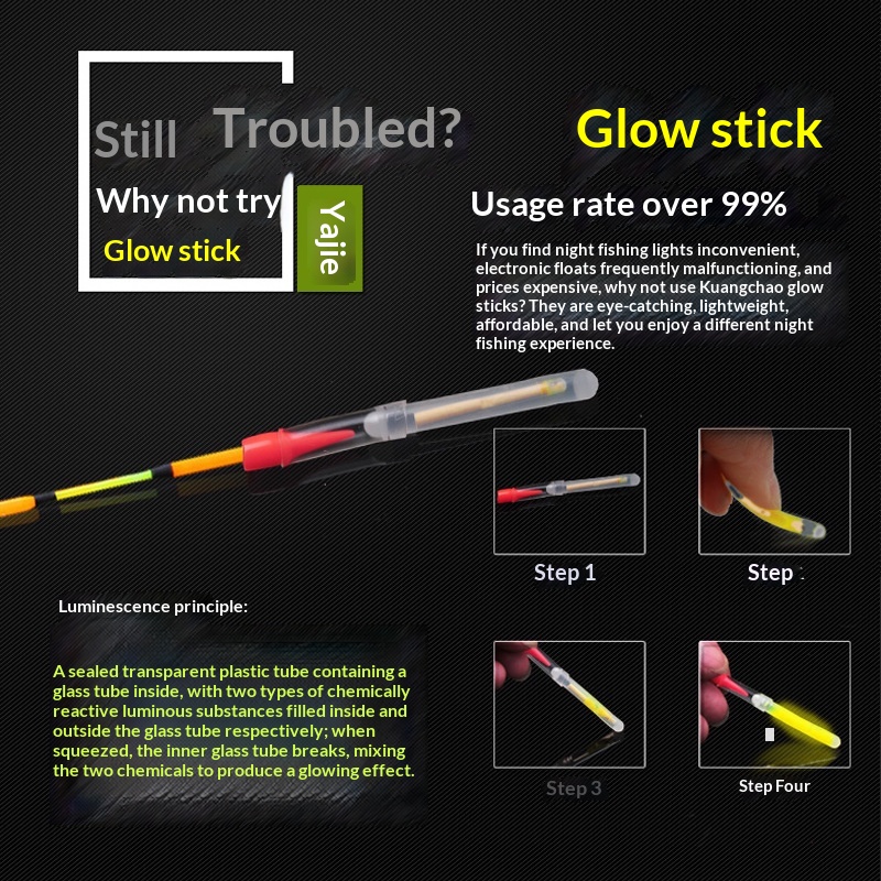 Outdoor Fishing Gear Bottled Night Fishing Glow Sticks
