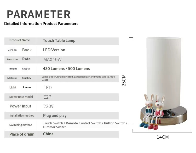 Cylinder Glass LED Desk Lamp, 5 W Button Switch Cylinder Glass LED Desk Lamp, 5 W Button Switch