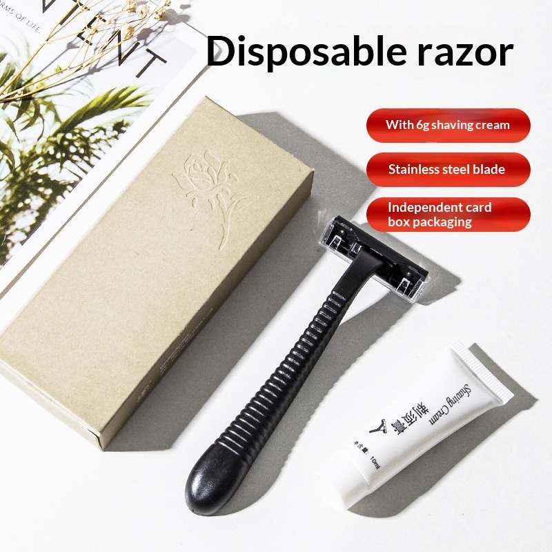 Hotel And Bathhouse-Exclusive Disposable Razor And Shaving Cream Set
