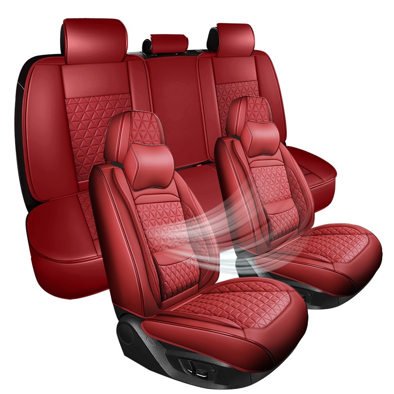 Leather Breathable Car Seat Cushion All-Season Universal Seat Cover