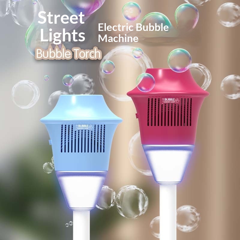 Streetlight-Shaped Automatic Bubble Machine - Musical Light-Up Outdoor Toy for Kids