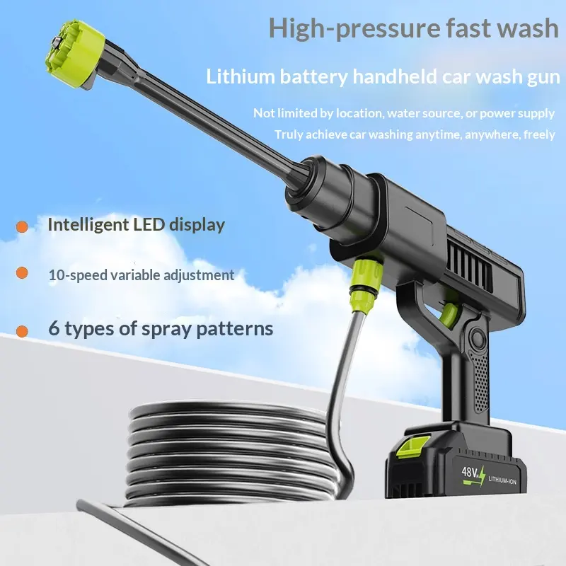 Household Portable Rechargeable Battery-Powered High-Pressure Car Washer
