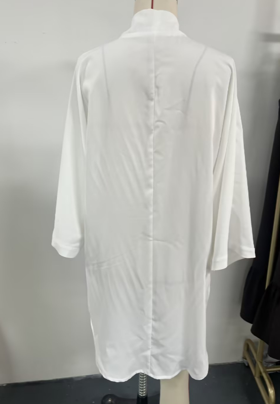 Women's linen kimono cardigan – full length lifestyle view