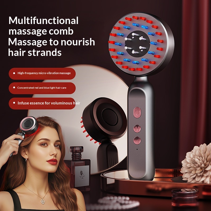 Scalp Lymphatic Drainage Massage Electric Roller Hair Growth Comb