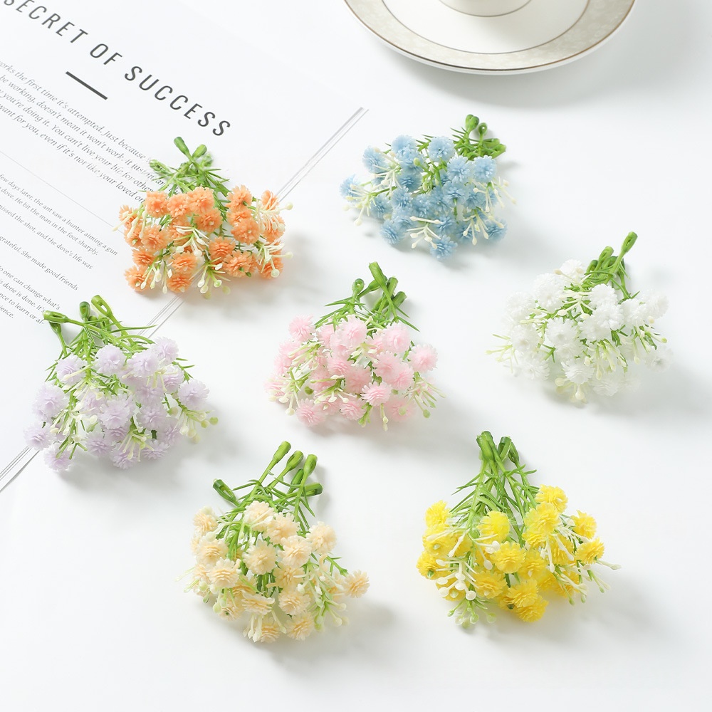 Simulation Soft Silicone Starry Flowers Garland For Wedding Bride