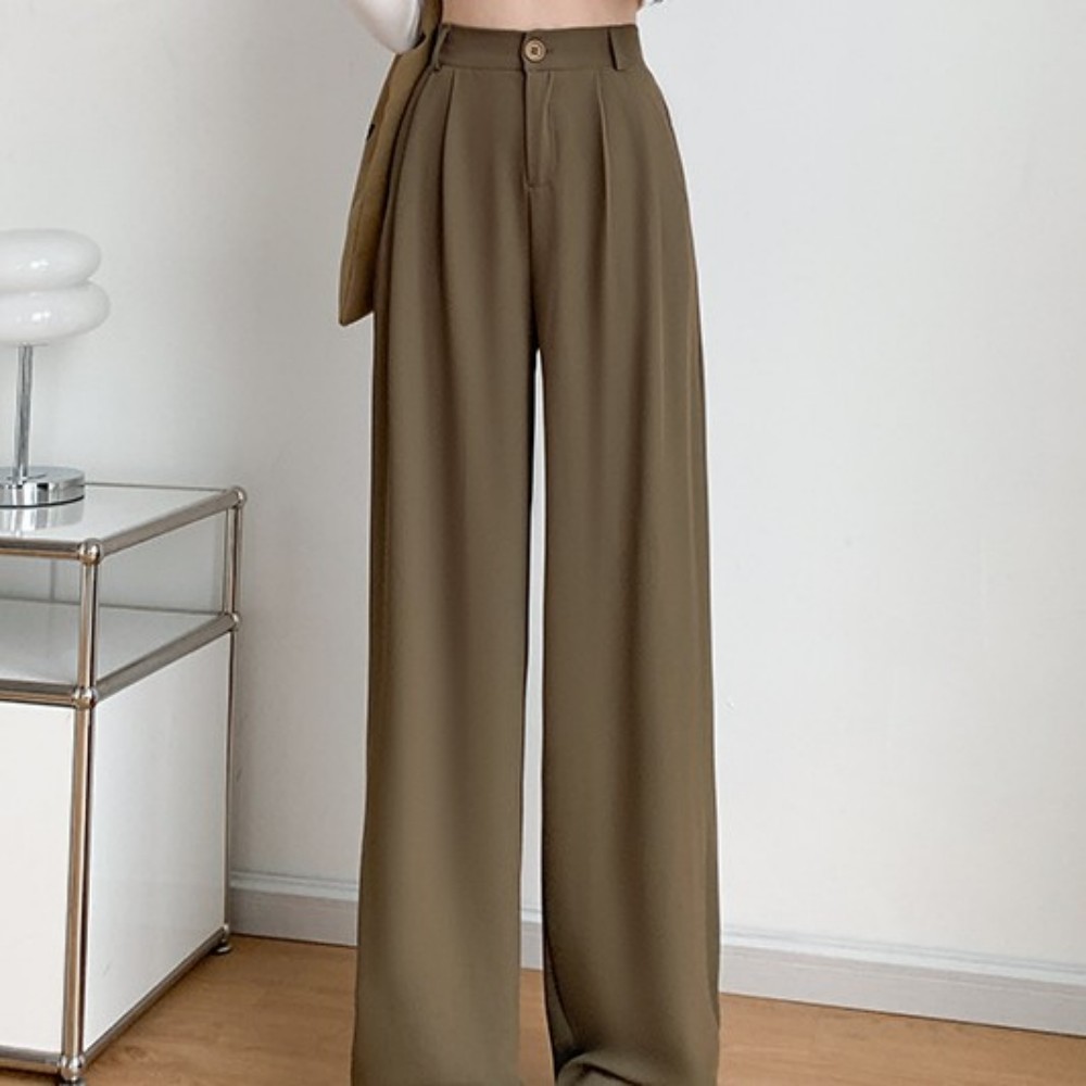 Summer Drapey Casual Straight-Leg Thin Suit Pants