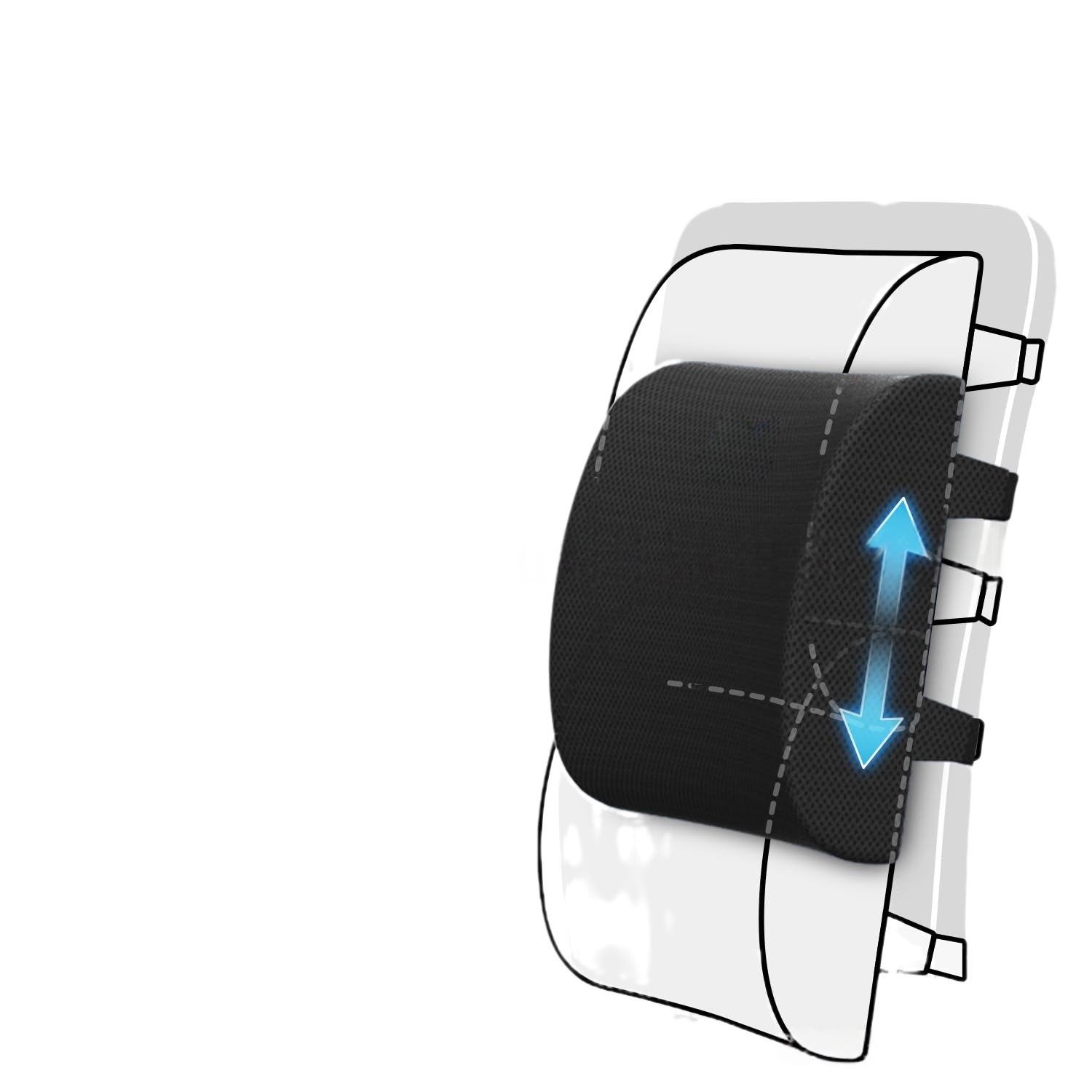 Office Memory Foam Backrest Pillow Slow Rebound