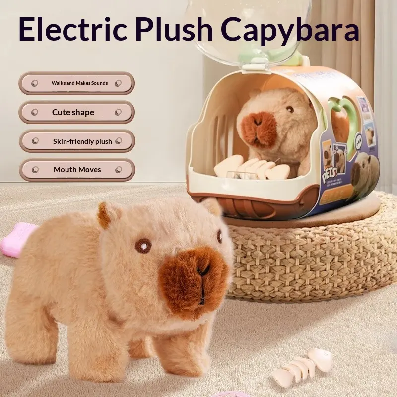 Childrens Electric Capybara Doll Toy Walking