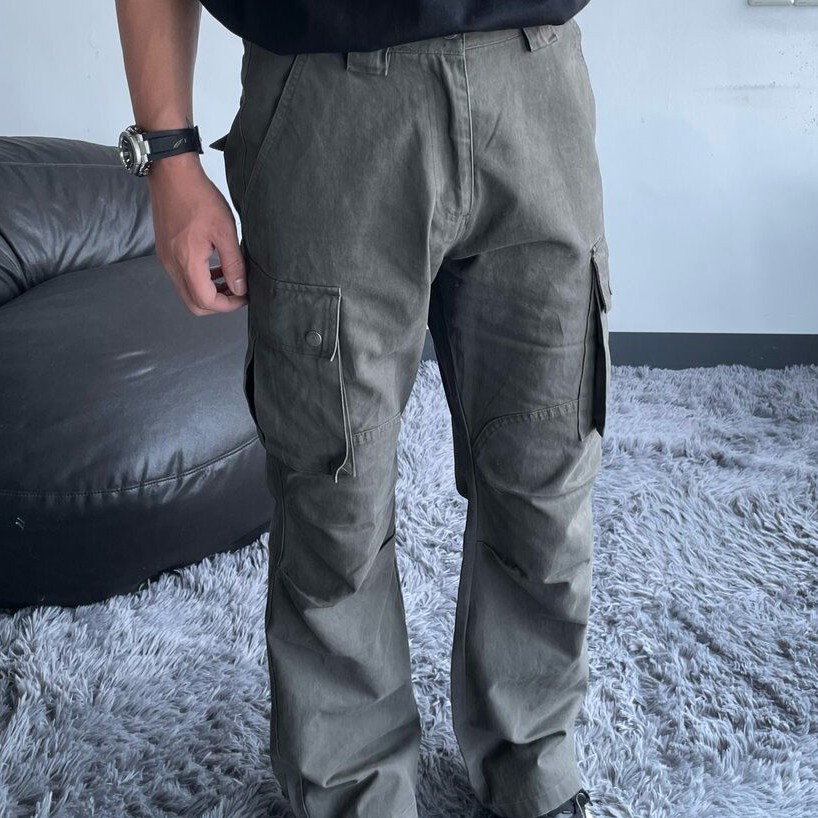 Mens Denim Loose-Fit Slimming Casual Trousers