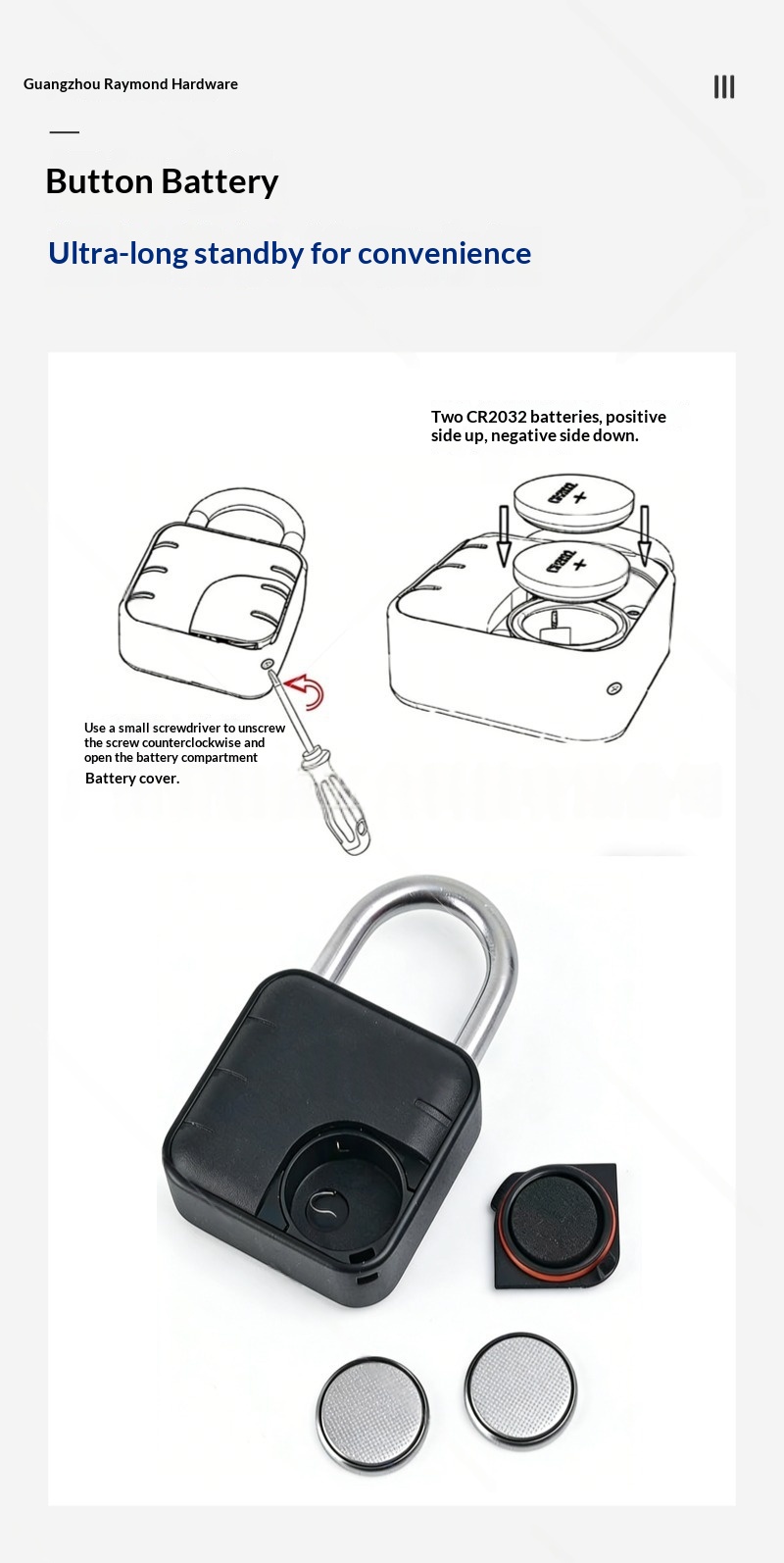 Smart Fingerprint Padlock Electronic Outdoor Rust-Proof Padlock 4