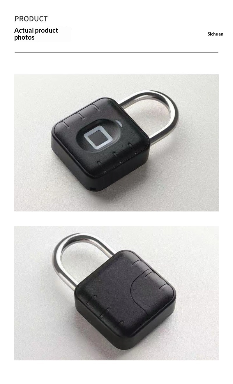 Smart Fingerprint Padlock Electronic Outdoor Rust-Proof Padlock