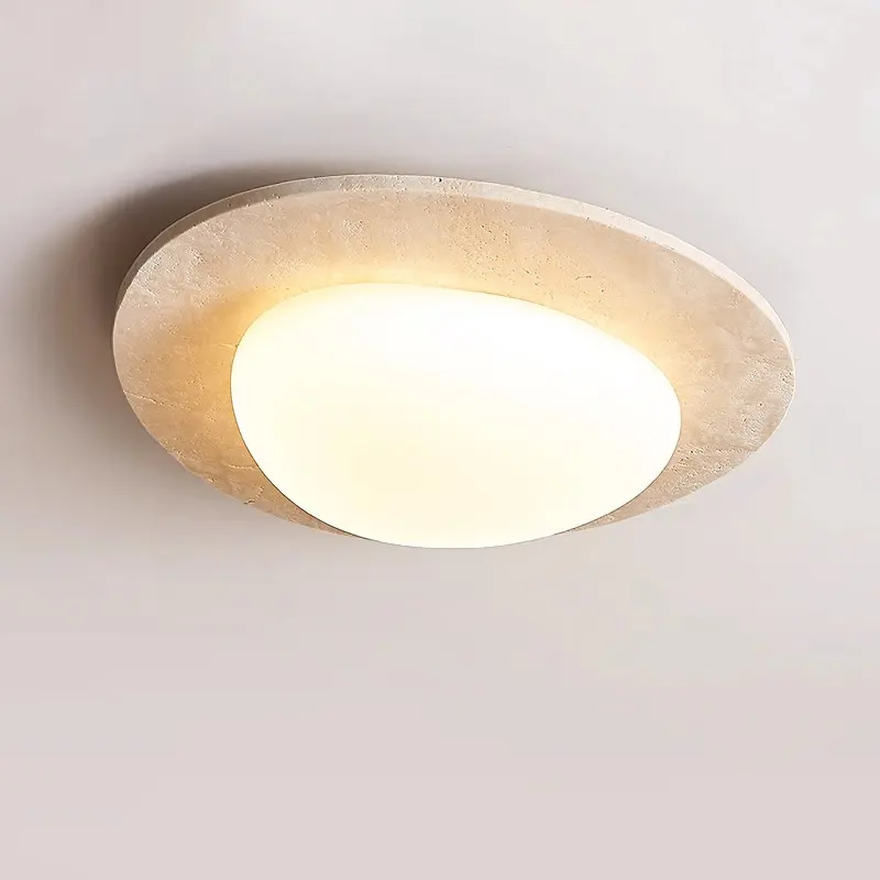 Creamy-style Bedroom Ceiling Light Japanese Wabi-sabi Style