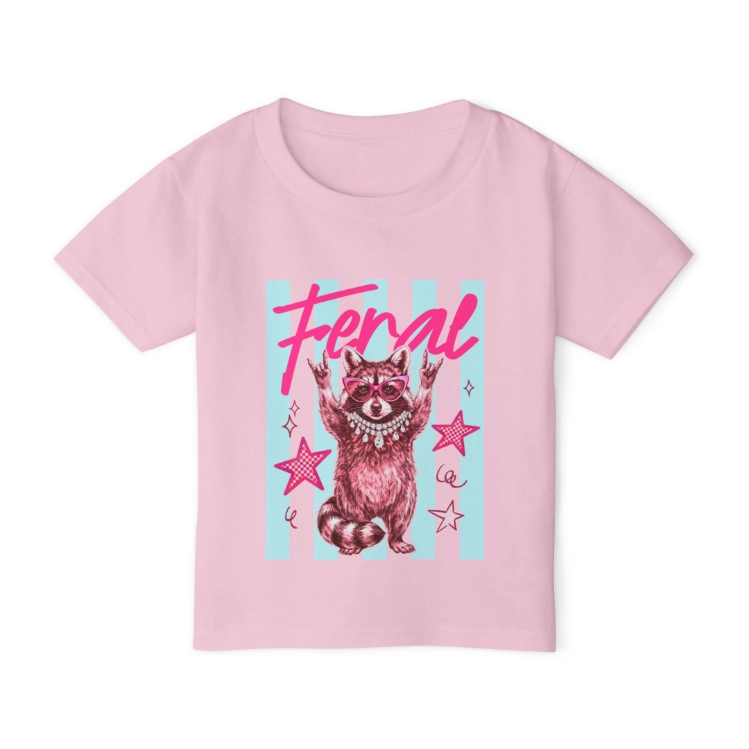 Girls' Casual Cartoon Print Crew Neck Short Sleeves