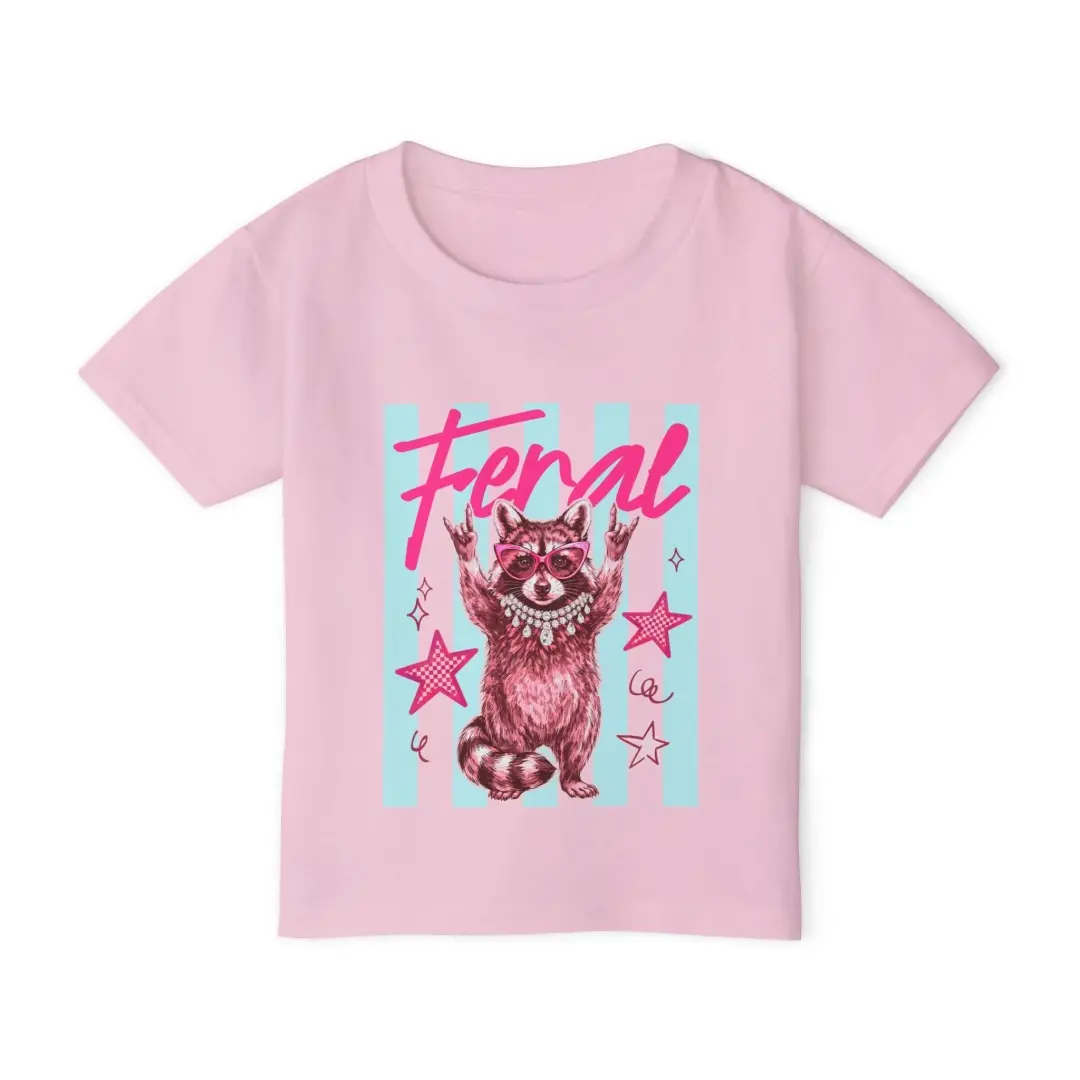Girls' Casual Cartoon Print Crew Neck Short Sleeves