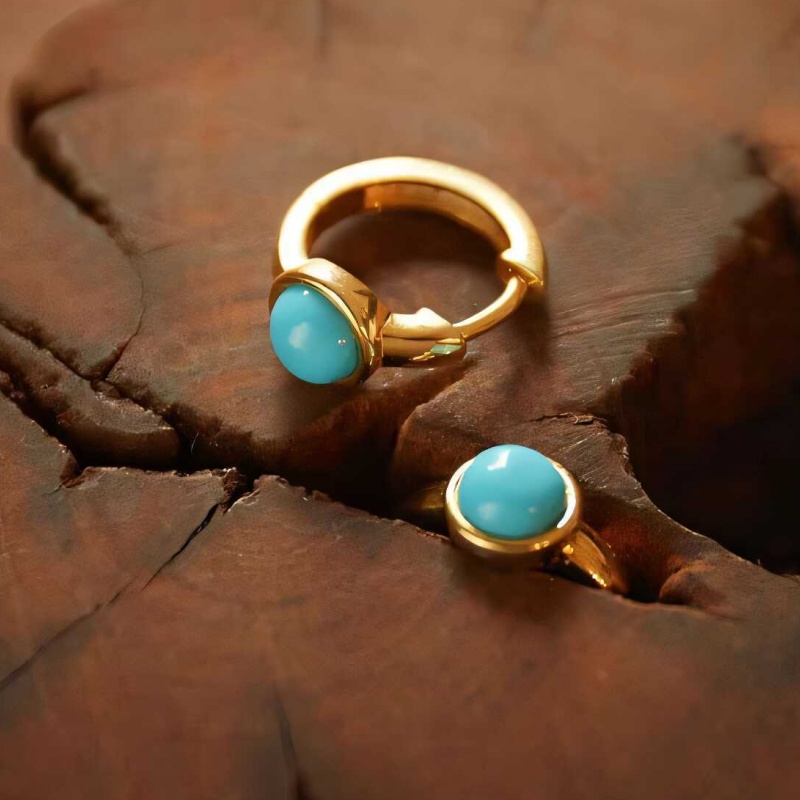 Retro Minimalist Turquoise Earrings For Women